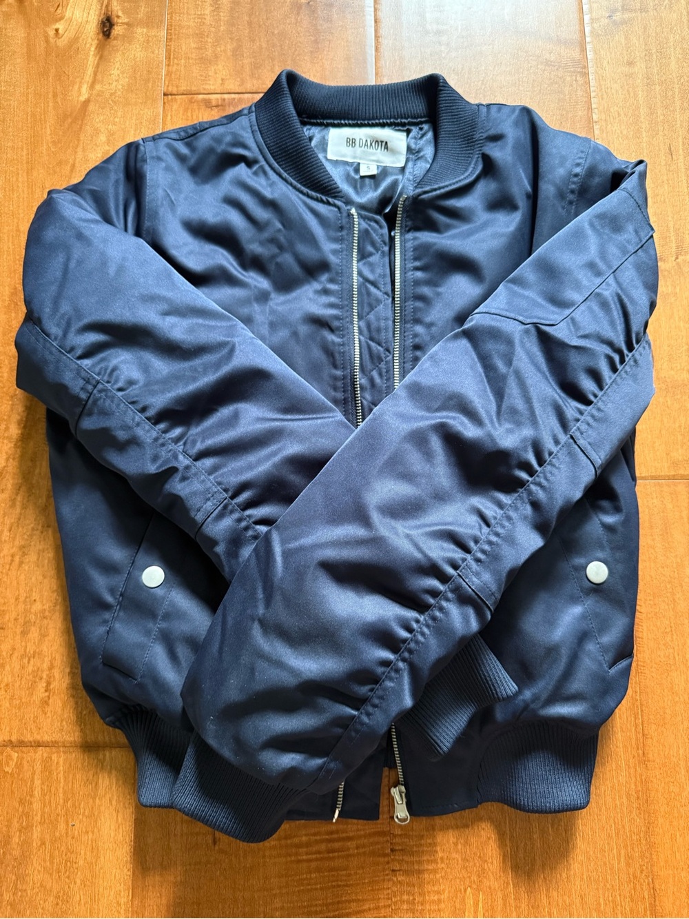 BB Dakota Navy Women's Bomber Jacket